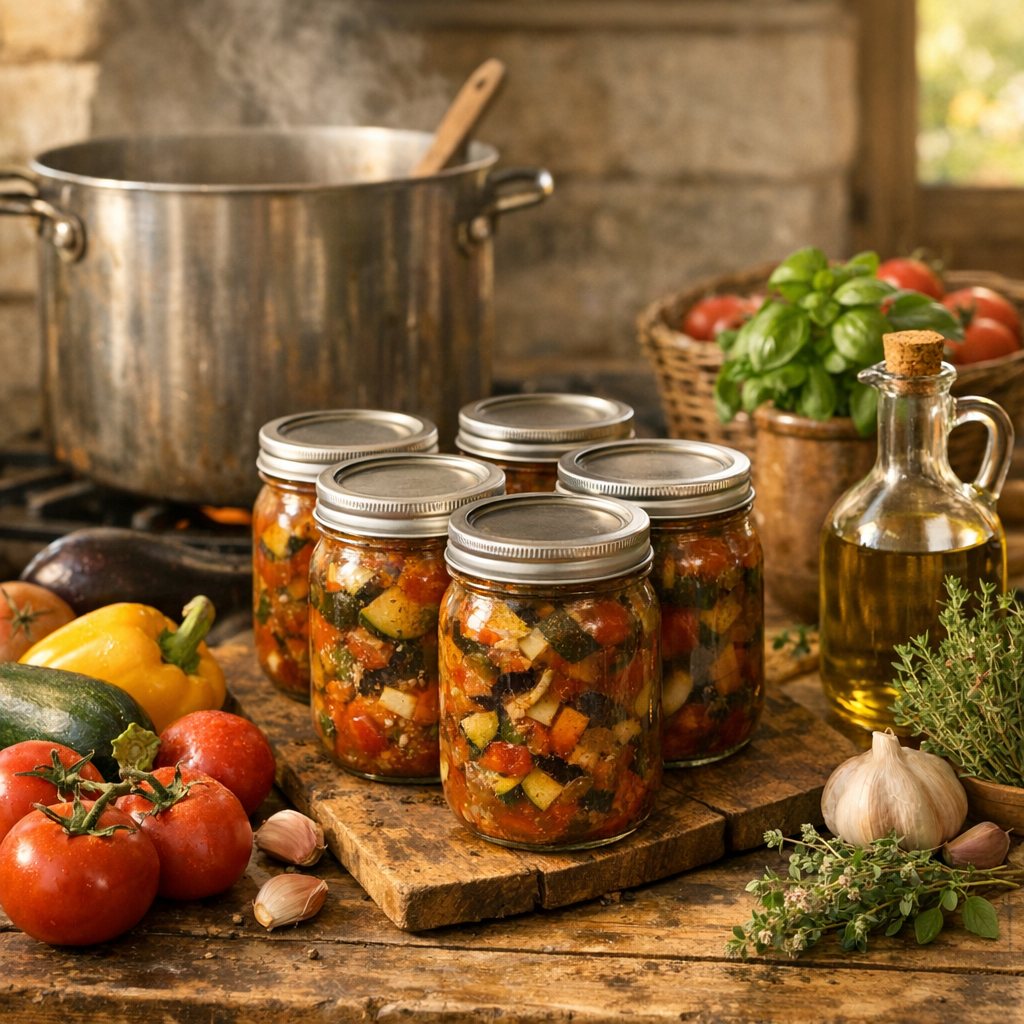 La Ratatouille en bocaux sans stérilisateur reste sûre