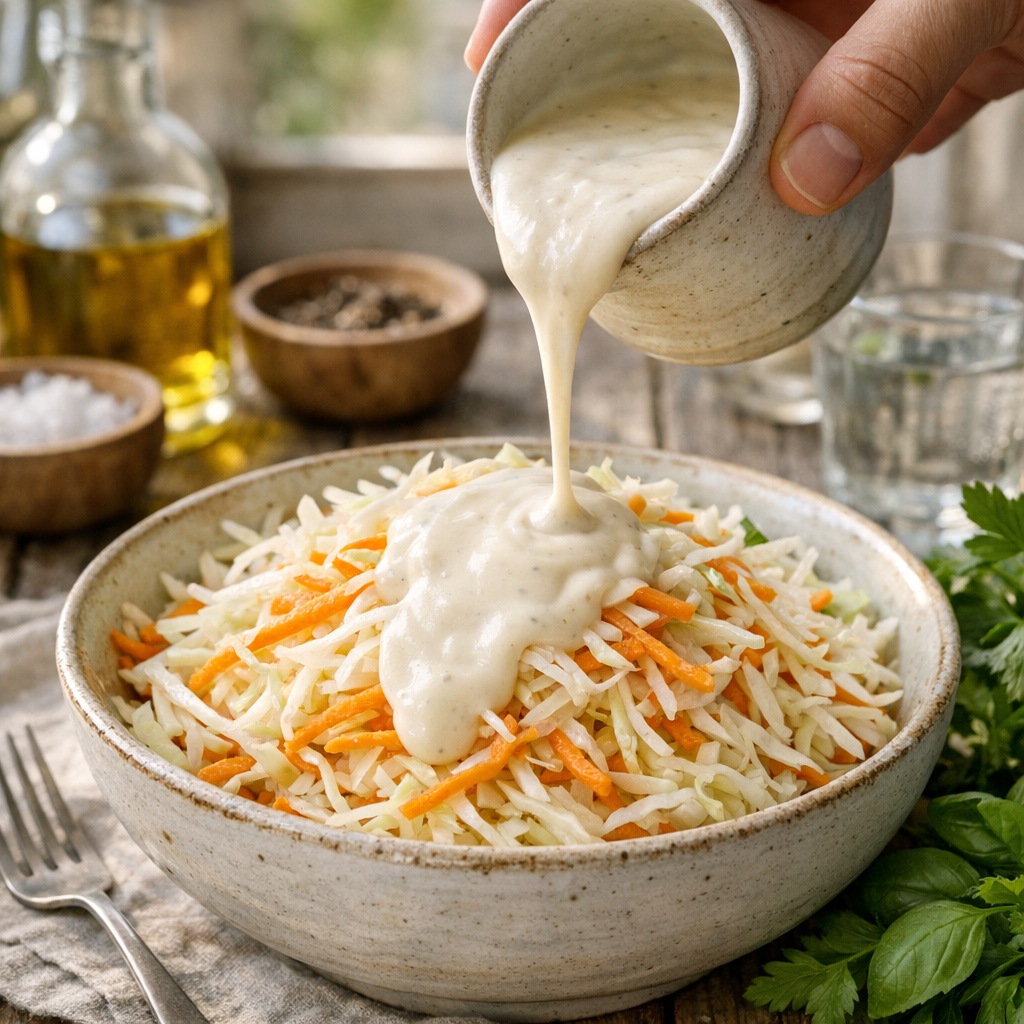 La véritable sauce Coleslaw réveille la salade de chou maison